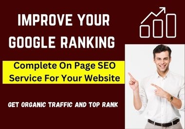 I will do on page SEO optimization service for google ranking