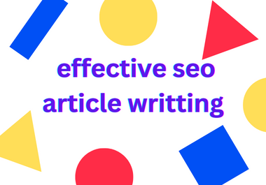 1000 Words Effective SEO Article writting