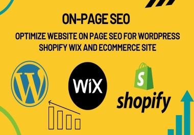 I will optimize website on page SEO for wordpress shopify wix and ecommerce site