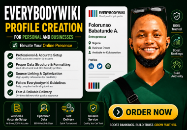 I will create an appoved Everybodywiki page for personal or company