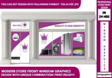 I will design creative storefront or shopfront window