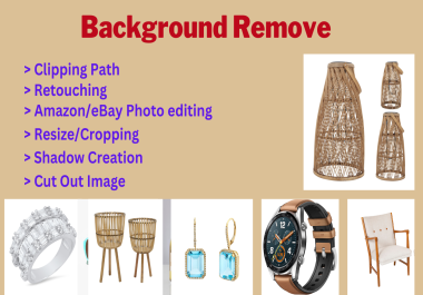 Background remove,  clipping path and photos editing services