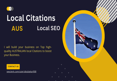 I Will do Top 50 Australian Local SEO Citations for Boosting Your Business's Online Visibility