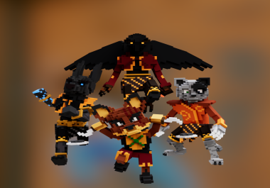 I will do a custom 3d voxel character or avatar for the sandbox game