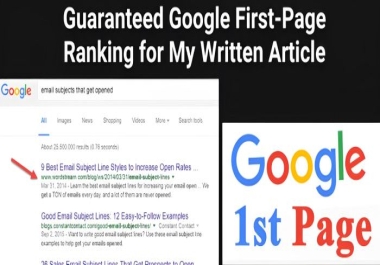 Guaranteed Google First-Page Ranking Keywords Research & Summarization one Article