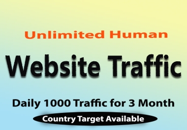 Unlimited Organic Human Website Traffic for 3 Months