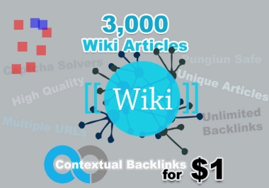 Endless Wiki Backlinks from 3,000 Wiki Articles