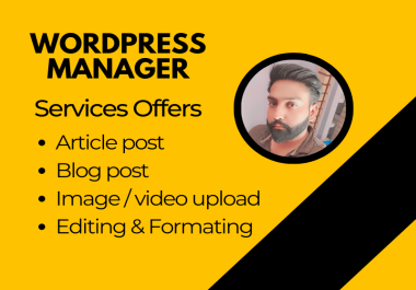 I will publish your articles and blogs post to your wordpress