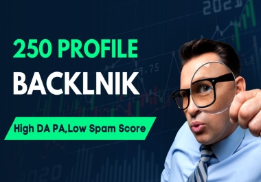 I will do High authority low spam score 250 profile backlinks manually