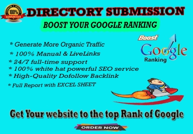 Provide 100 Dofollow Directory Submission High Authority SEO Backlinks