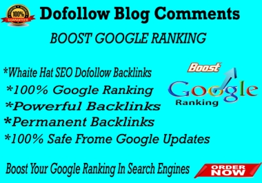 Boost your websit 120 Dofollow high quality Blog comments Backlinks