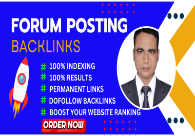 I will create 80 forum posting dofollow SEO backlinks link building for your websites