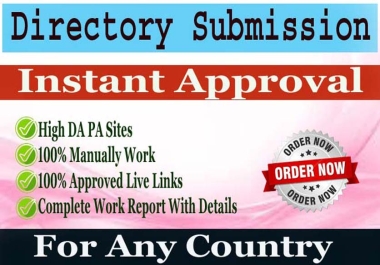 I Will Provide Instant Approval 75 Directory Submission Dofollow Links On High DA Site