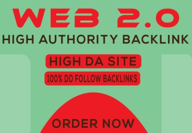 25 Do follow Web2.0 Backlinks High Authority DA Site