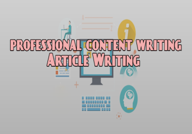 Professional Article Writting affordable and FAST