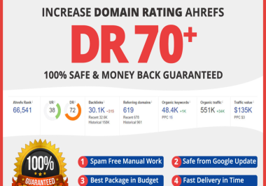 Increase ahrefs dr,  da upto 80