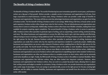 Plagiarism free. Genuine unique writing for all your needs