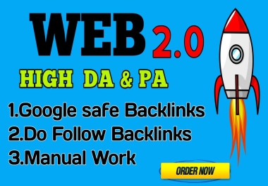 I Will create 50 Web2.0 High Quality 2023 update Dofollow Backlinks DA 90-70 plus