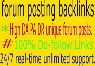 I will follow high quality forum posting SEO backlinks.