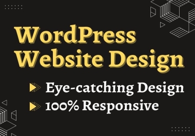I will Build a Responsive WordPress Website Design and Woocommerce Store