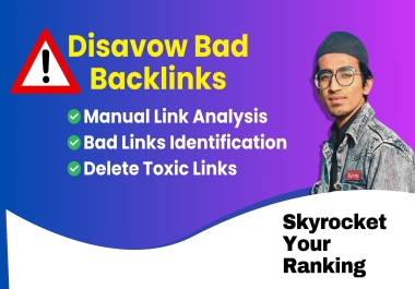 disavow backlinks and toxic links to recover spam score