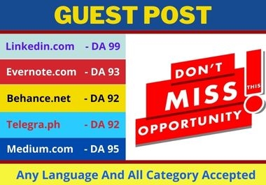 I will write and publish 5 SEO Dofollow Guest Posting Backlinks on High DA Websites