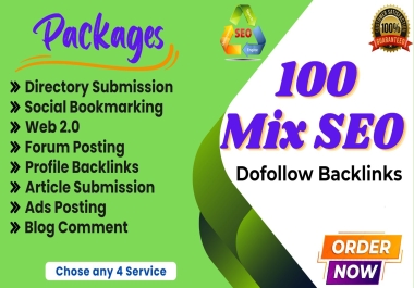 Build 100 Profile,  Forum,  Article,  Directory,  Blog,  Social,  Web 2.0,  and Ad Post Mix SEO Backlinks