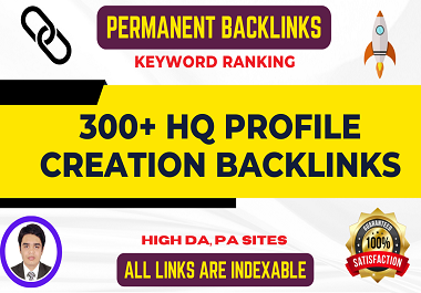 I will create 50 social media profile creation SEO backlinks or profile setup
