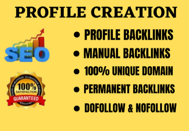 I will build 210 manually social media profiles for brand creation SEO backlinks