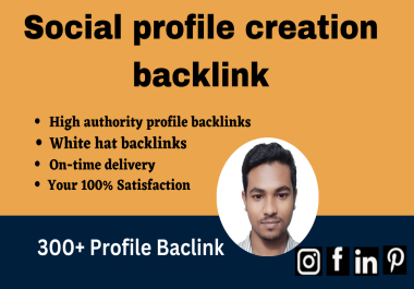 I will do 150 social media profile creation backlinks for brand creation