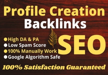 I Will originate 100 Hq social media profile creation SEO backlinks