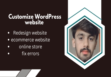 Redesign,  fix errors,  customize WordPress website