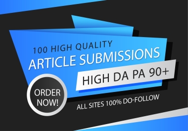 I will do 100 Article Submissions and manual SEO