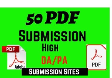 I will do PDF submission to high DA 50 sites for local SEO