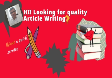 Guys Great piece of Article or Essay Writing work for you