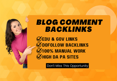 I will Manually Create 65 Dofollow Blog Comments SEO Backlinks