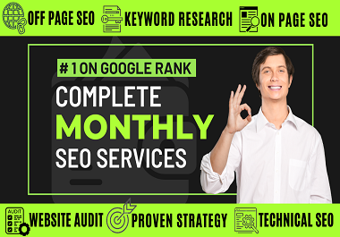 Complete Monthly SEO Package With High Quality White hat Backlinks