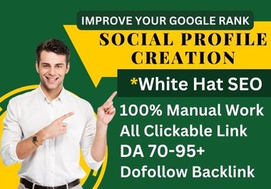 i will Do 220 Social profile creation or profile backlink