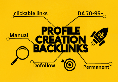 I will do 50 social profile creation or profile backlinks