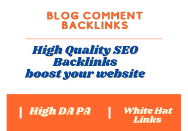 I will build 200 Dofollow Blog Comment Backlinks Off Page SEO