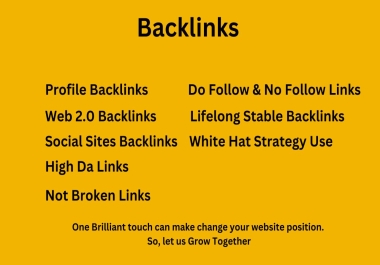 I will do profile backlinks,  social sites and all natural Backlinks
