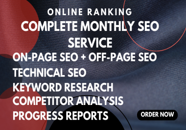 Get Top Google Rankings by Complete Monthly SEO Service of Website