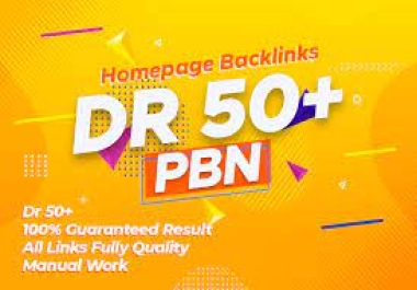 100 High DR 50+ homepage PBN Powerfull SEO backlinks