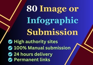 I will do 80 infographic or image submission after image SEO ready