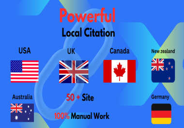 I will create 50 best local citations fully manual work