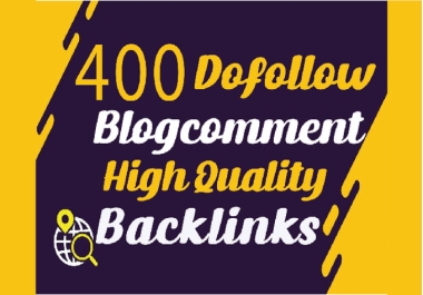 I will build 400 do follow high authority blog comments backlinks