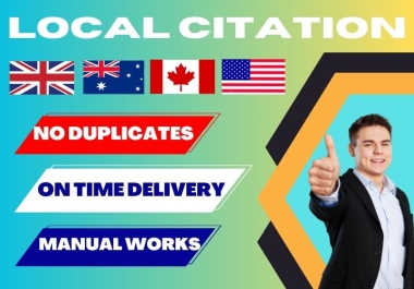 I will do top SEO local citations or business listing directories