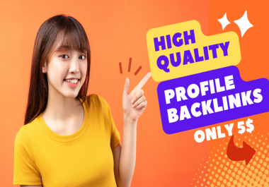 I will create 100+ high-quality profile backlinks and manual SEO
