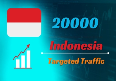 20000 website traffic in Indonesia,  get real country targeted website traffic