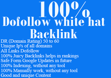 I will create 100+ high DA PA Backlink for your website.